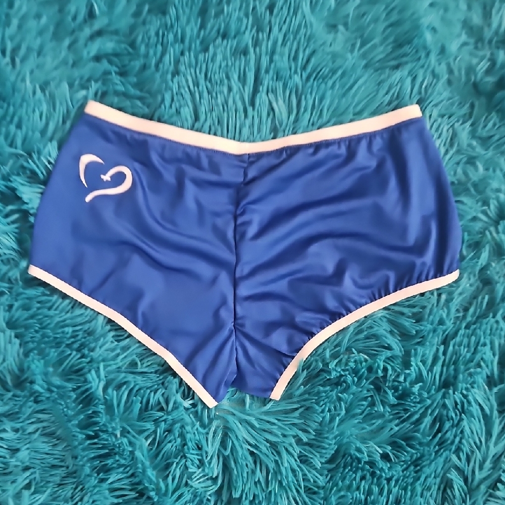 Blue Women's Shorts with Heart Logo